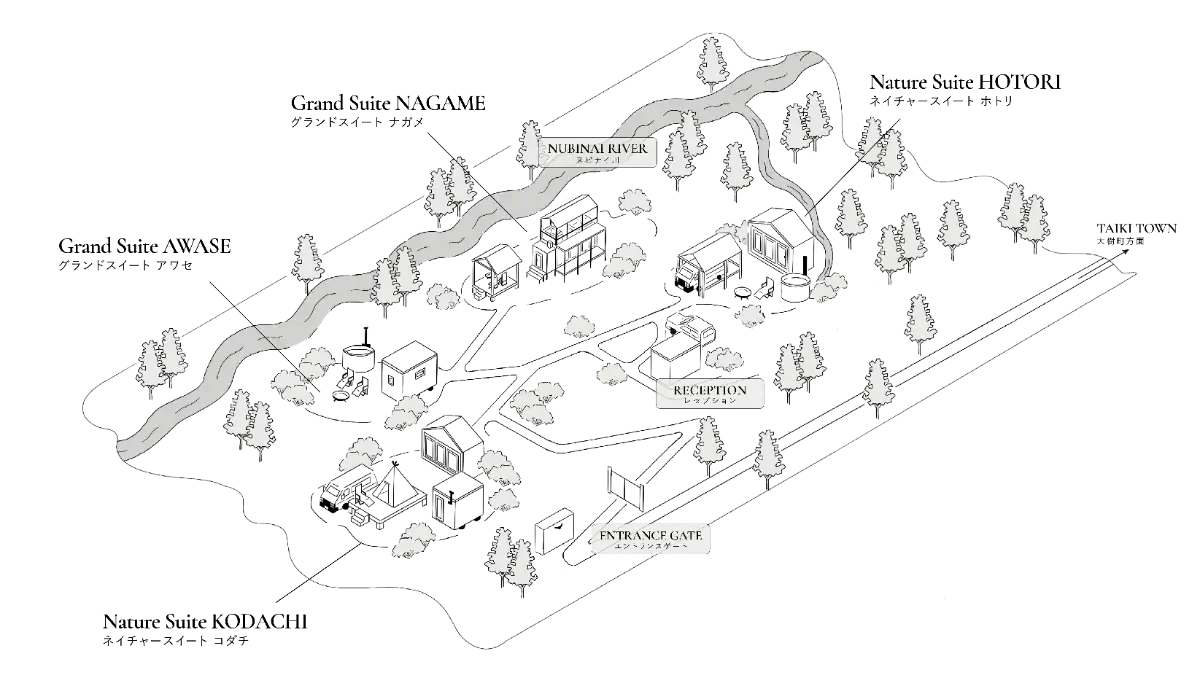 Moving Inn 十勝北の森 全体図